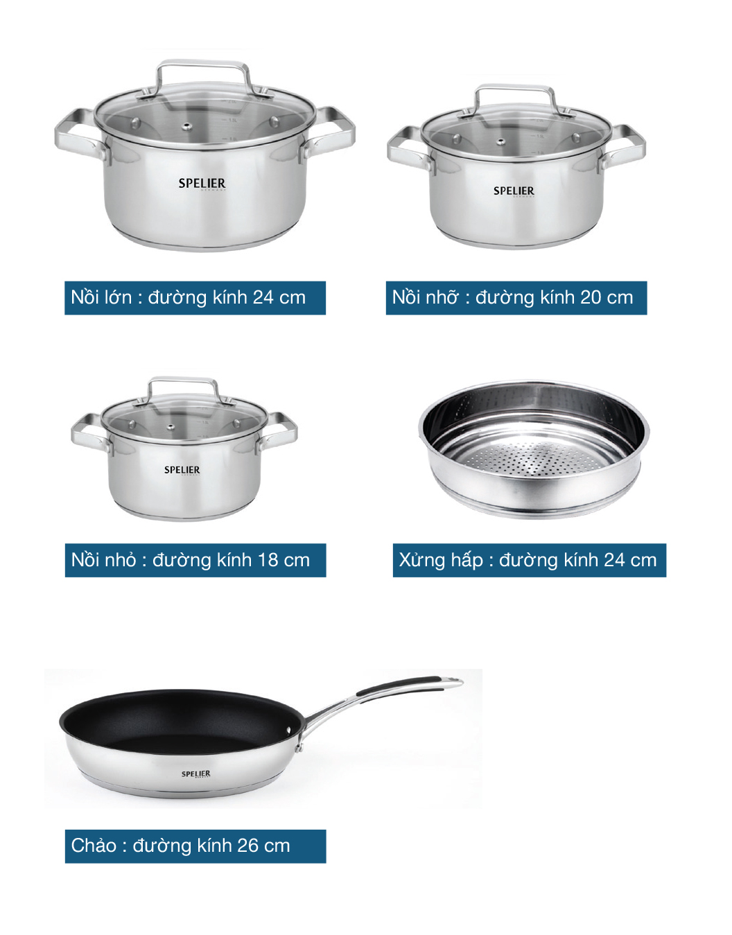 Bộ Nồi SPELIER Sirius