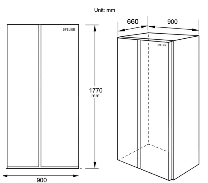 Tủ Lạnh SPELIER SP 570 IT-SS