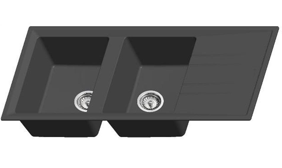 Chậu Rửa TEKA MEASTRO STONE 80 B-TG 2B 1D (Black)