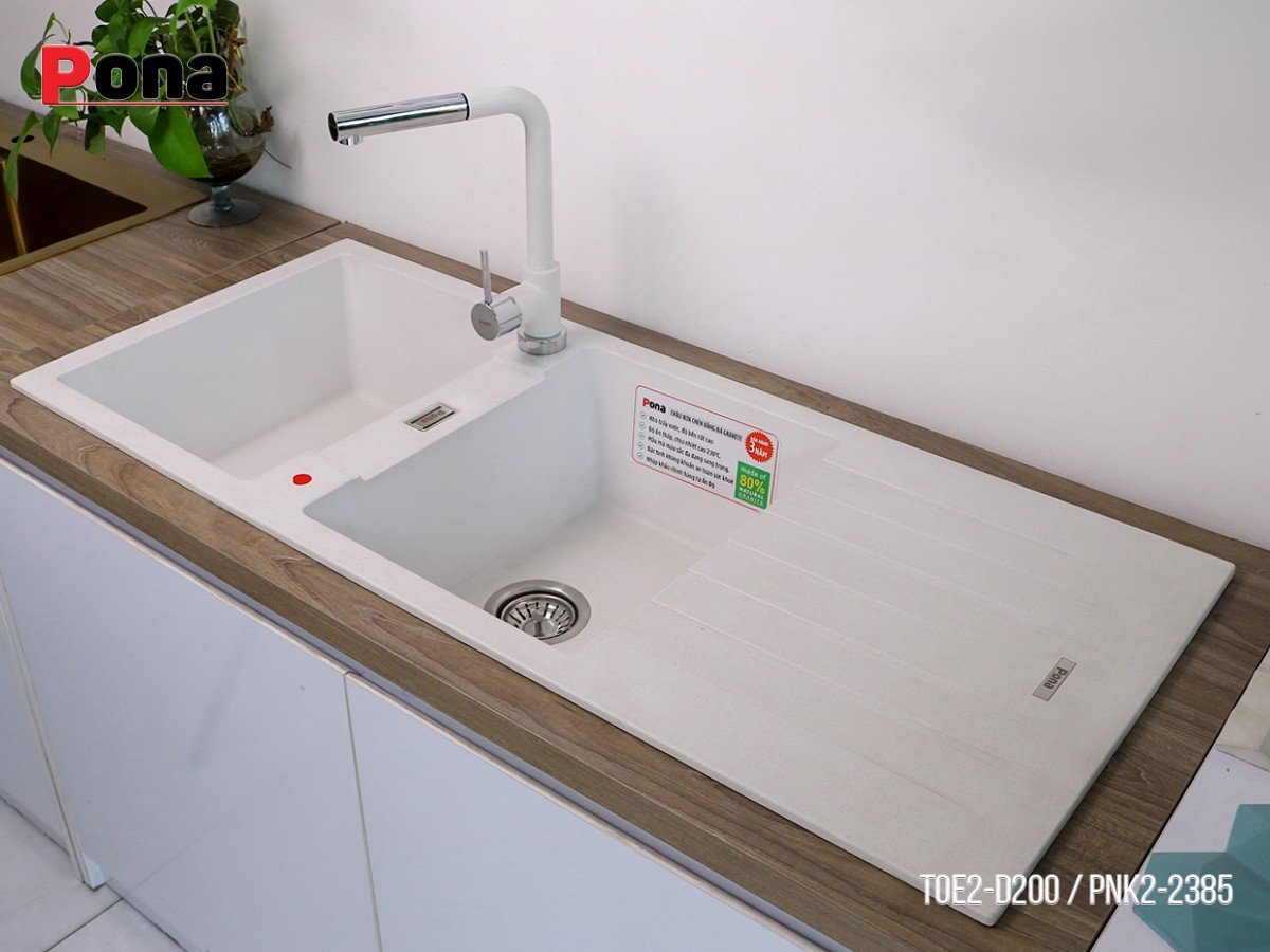 Chậu Rửa PONA TOE2-D200/Bianca