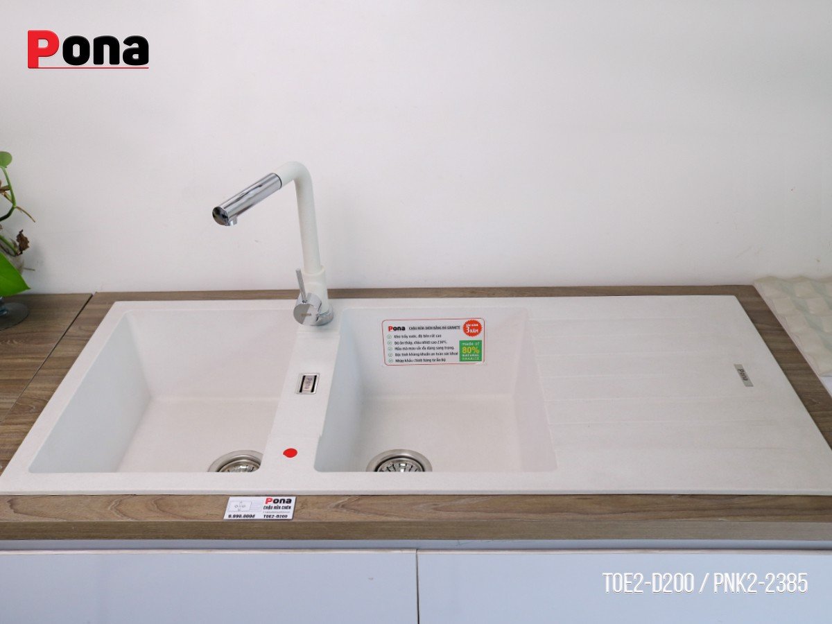 Chậu Rửa PONA TOE2-D200/Bianca