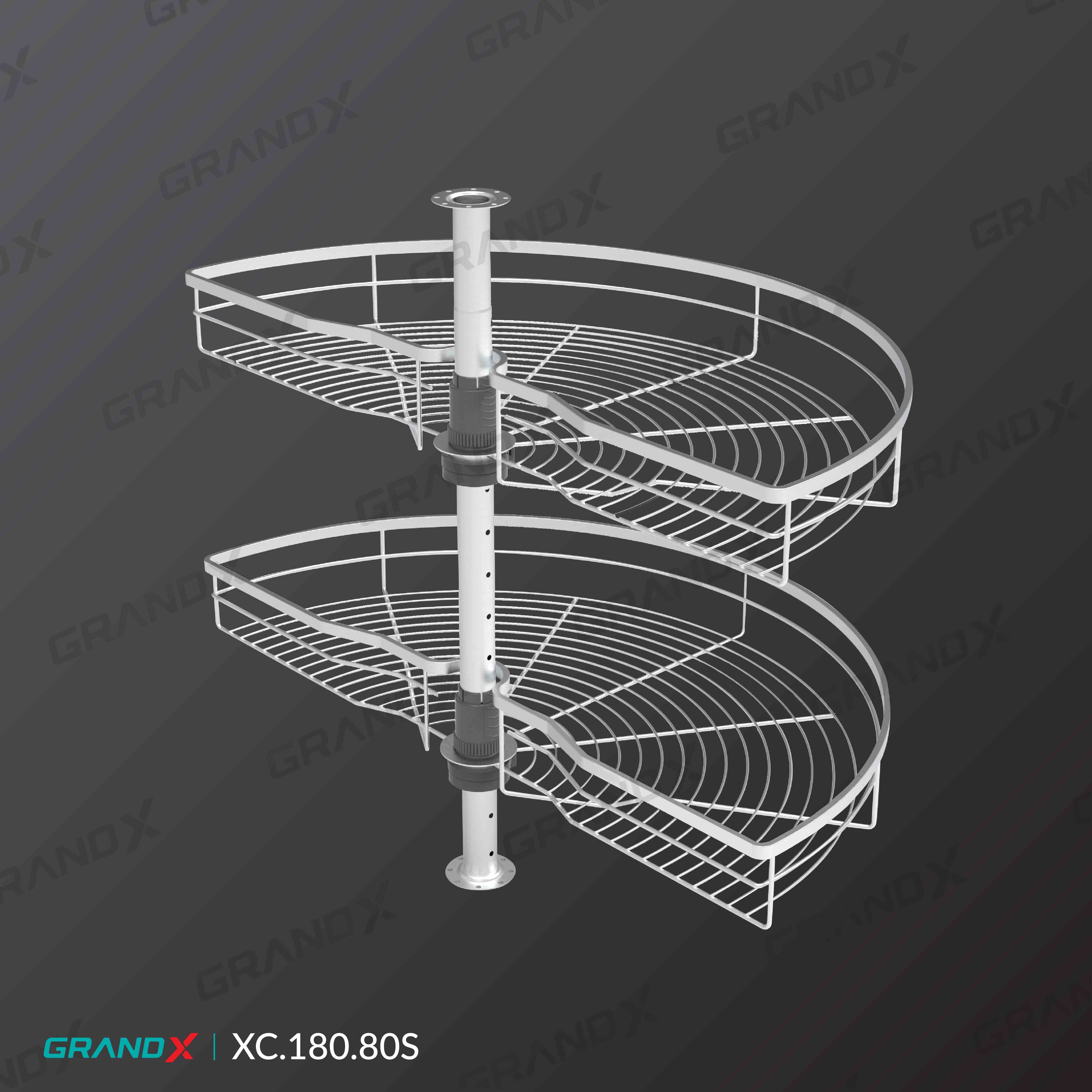 Mâm Xoay Góc Mở 1/2 180° GrandX XC.180.80S