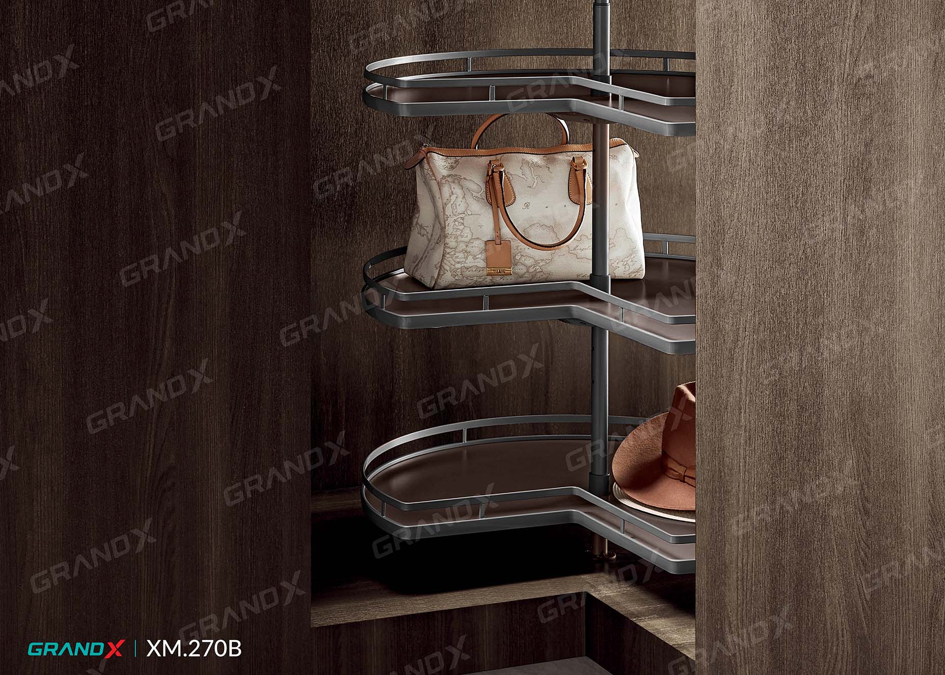 Kệ Góc 270° 3 Tầng GrandX XM.270B