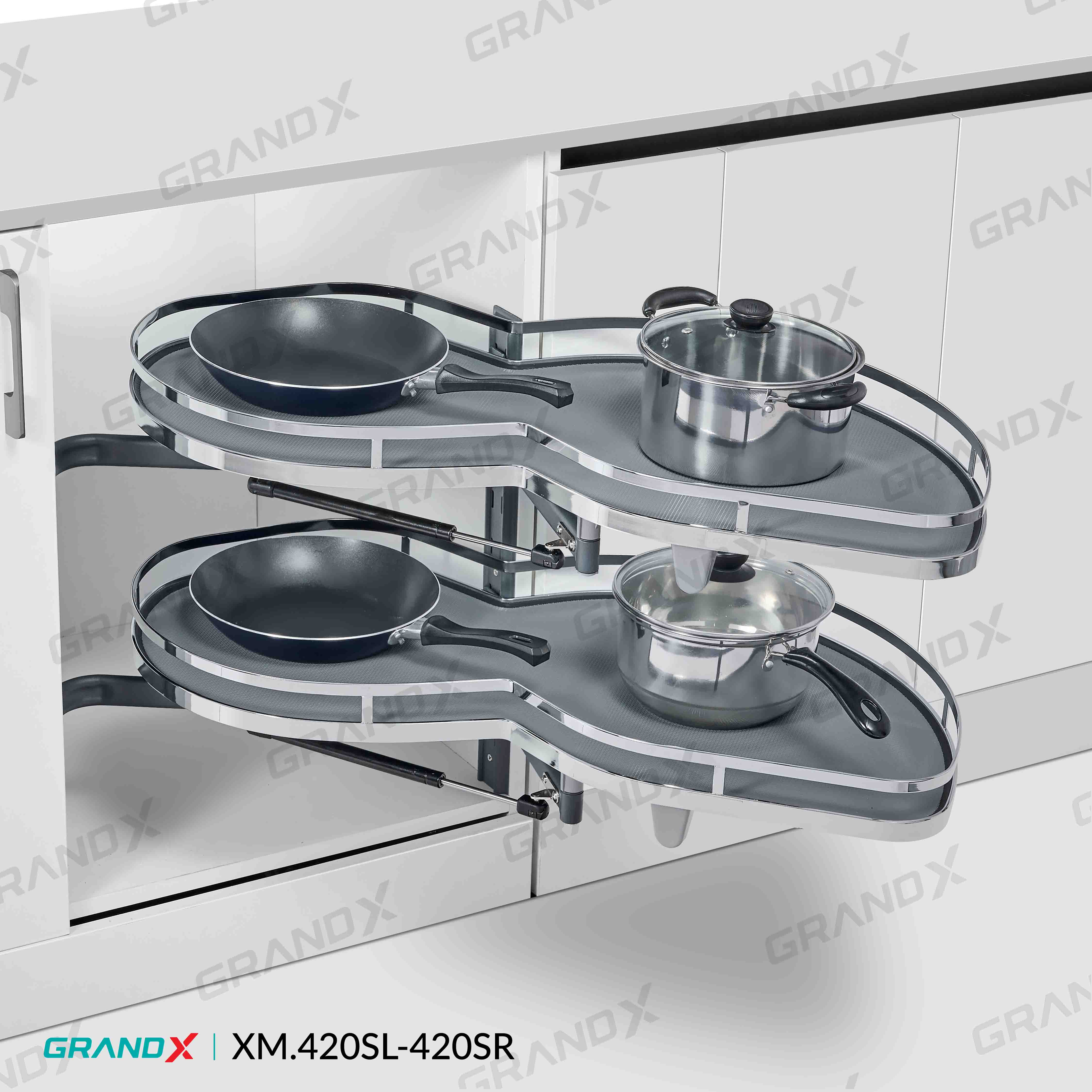 Kệ Góc Liên Hoàn Hình Lá GrandX XM.420S (L/R)