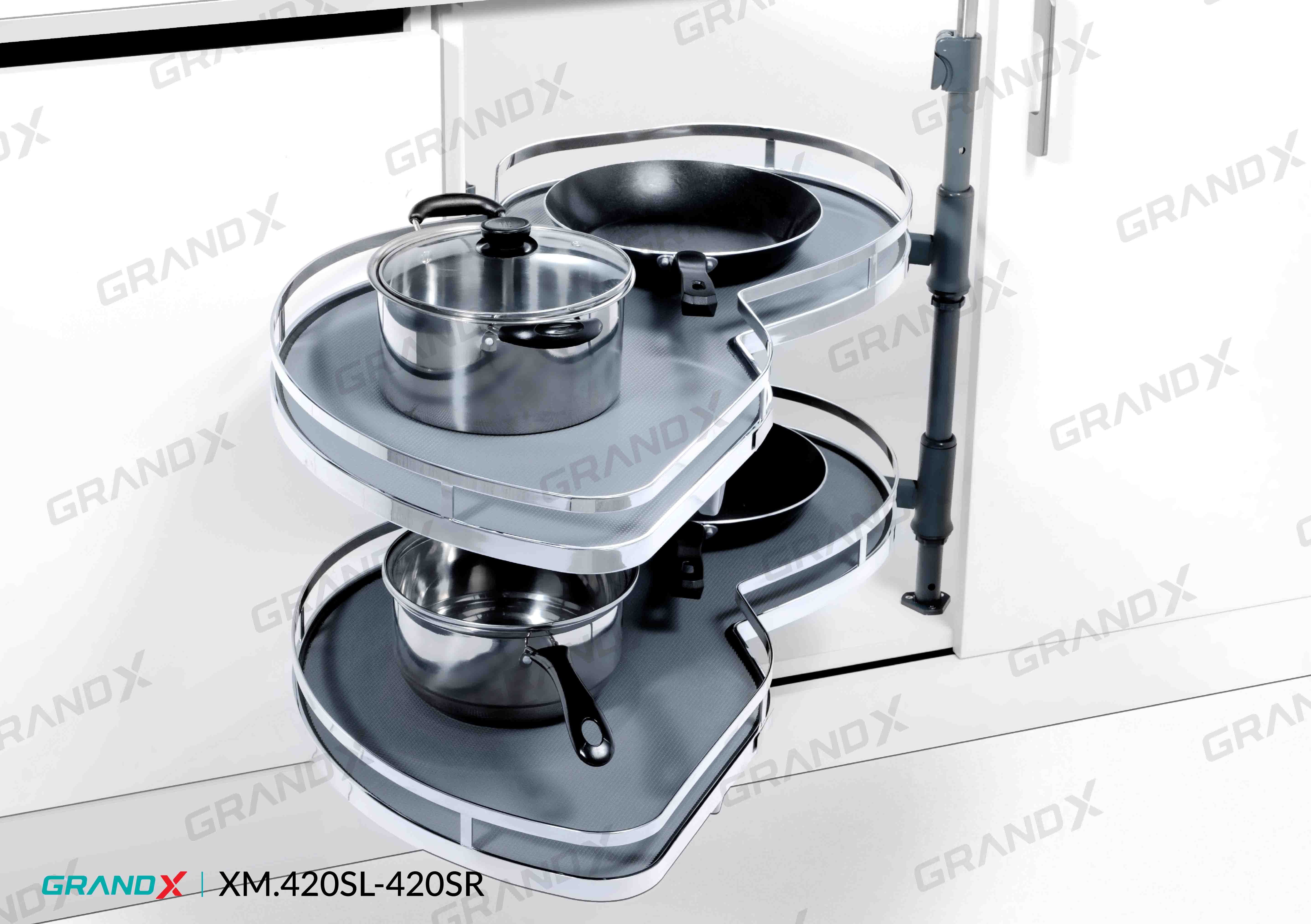 Kệ Góc Liên Hoàn Hình Lá GrandX XM.420S (L/R)