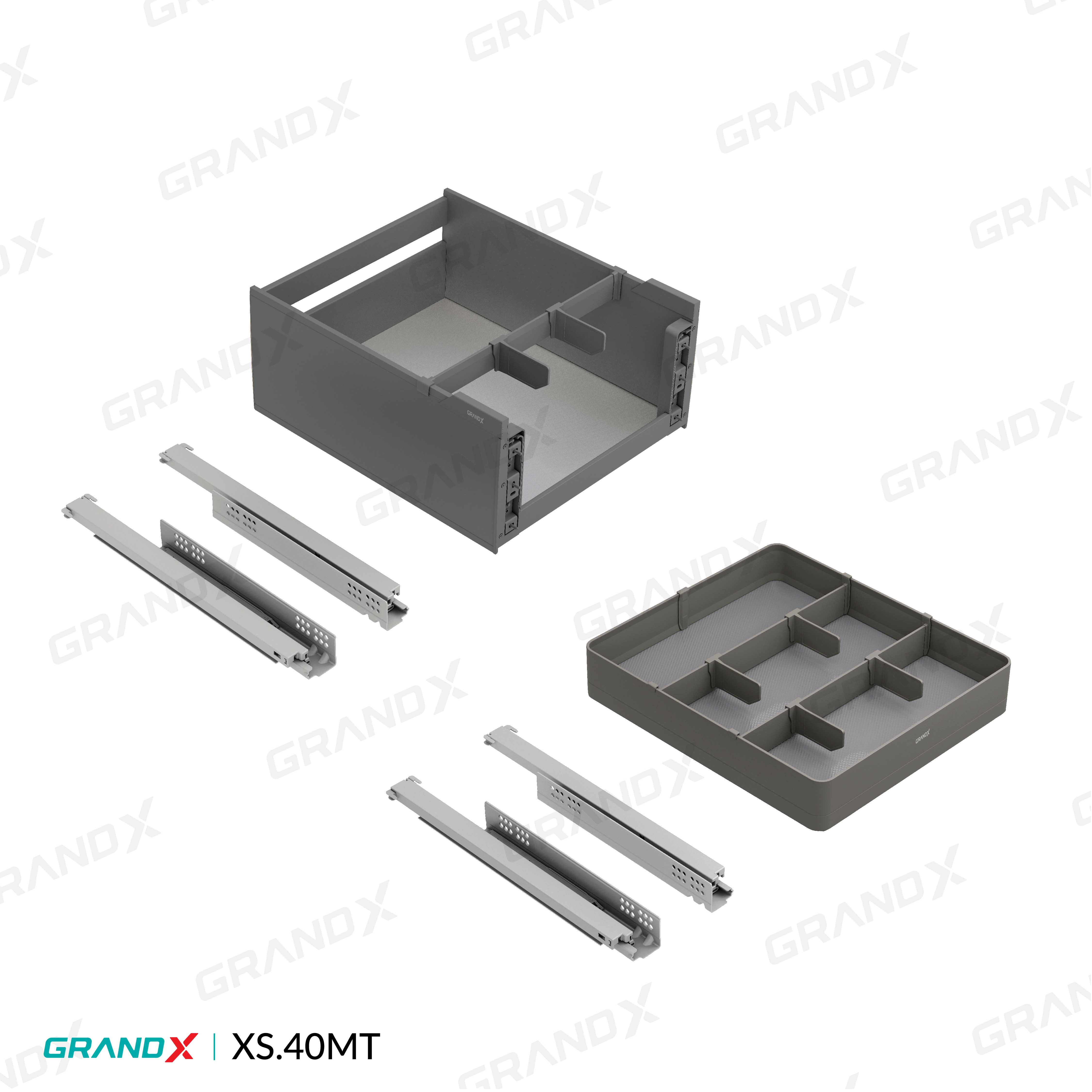Giá Gia Vị Ba Tầng Độc Lập Titanium GrandX XS.40MT