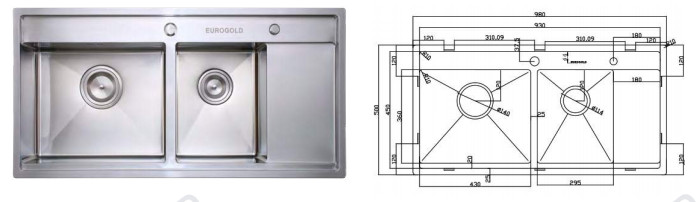 Chậu Rửa EUROGOLD EUP39850