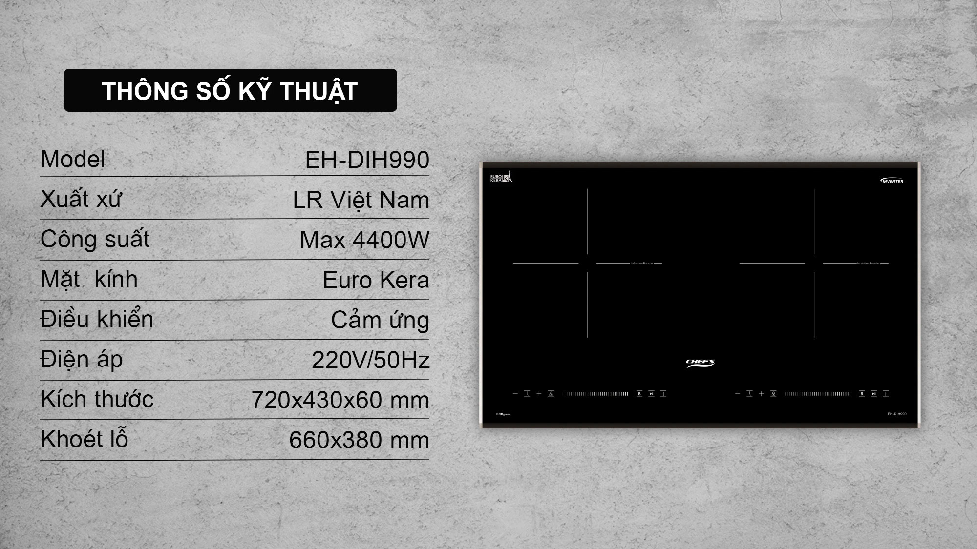 Bếp Từ CHEFS EH-DIH990