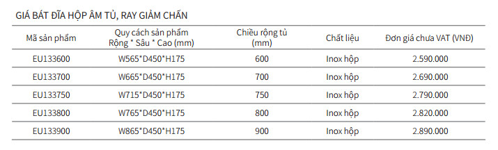 Giá Bát Đĩa Hộp EUROGOLD EU133900