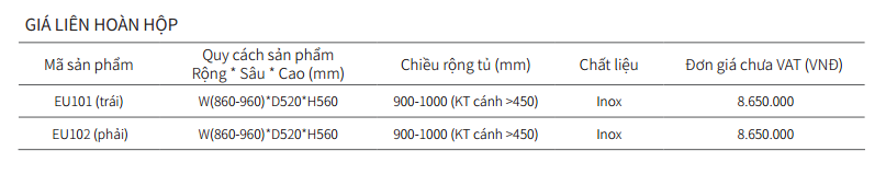 Giá Liên Hoàn Hộp EUROGOLD EU102