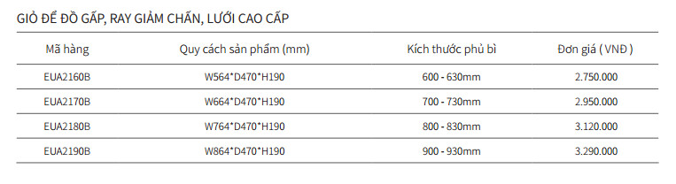 Giỏ Để Đồ Gấp EUROGOLD EUA2190B