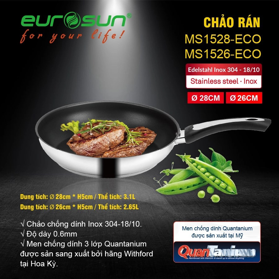 Chảo Chống Dính EUROSUN MS1526-ECO