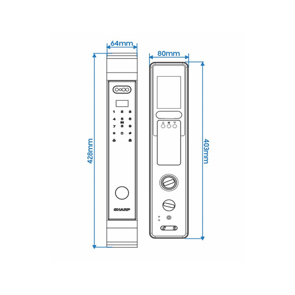 Khóa Điện Tử SHARP S9-FV GRAY