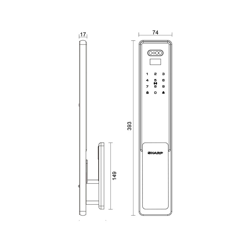 Khóa Điện Tử SHARP S6-FV BROWN