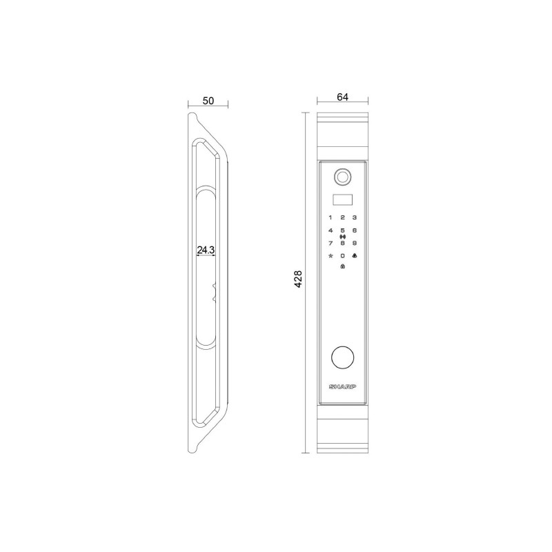Khóa Điện Tử SHARP S9-V PRO BROWN