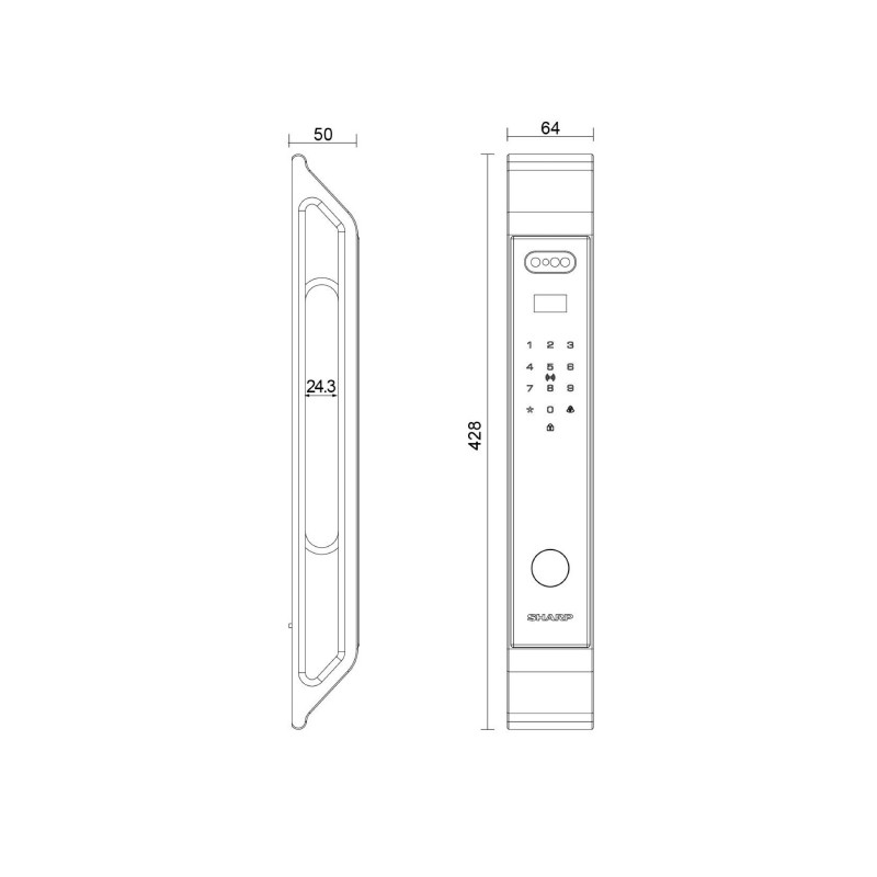 Khóa Điện Tử SHARP S9-FV GRAY