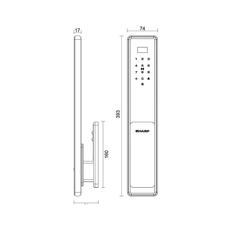 Khóa Điện Tử SHARP S6-B PRO BROWN