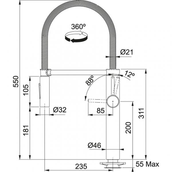 Vòi Rửa FRANKE CT 194S (115.0479.970)