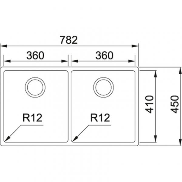Chậu Rửa FRANKE BOX 220 36-36 (127.0434.706)
