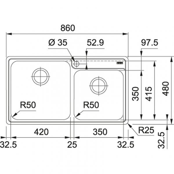 Chậu Rửa FRANKE BCX 620-42-35 (101.0469.275)