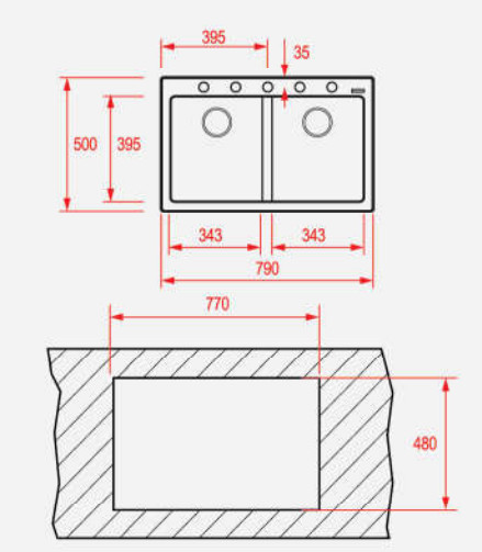Chậu Rửa TEKA MAESTRO FORSQUARE 2B 790(Black)