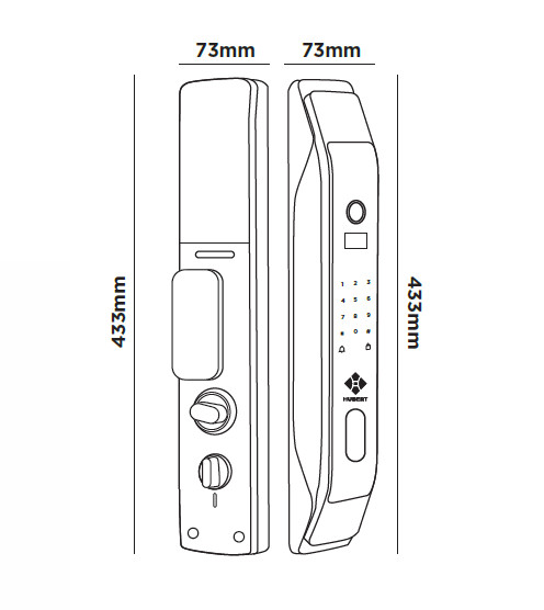 Khóa Điện Tử HUBERT HB CG68 COPPER