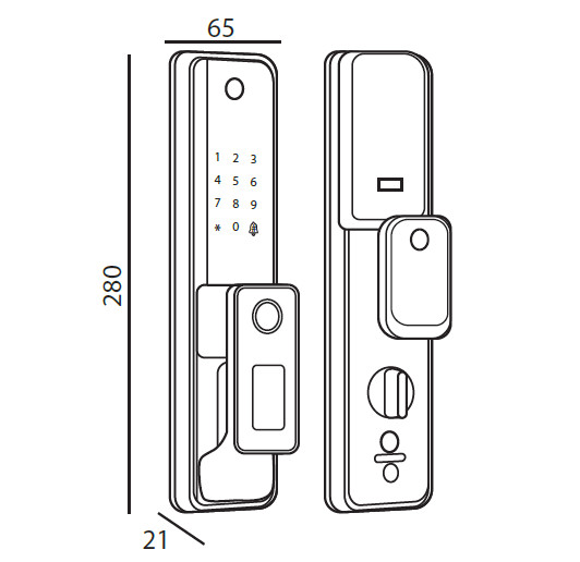 Khóa Điện Tử HUBERT HB CG67 BLACK