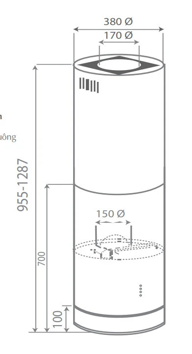 Máy Hút Mùi Canzy CZ-7038GBB