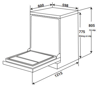 MÁY RỬA CHÉN KAFF KF-BHMI775YS