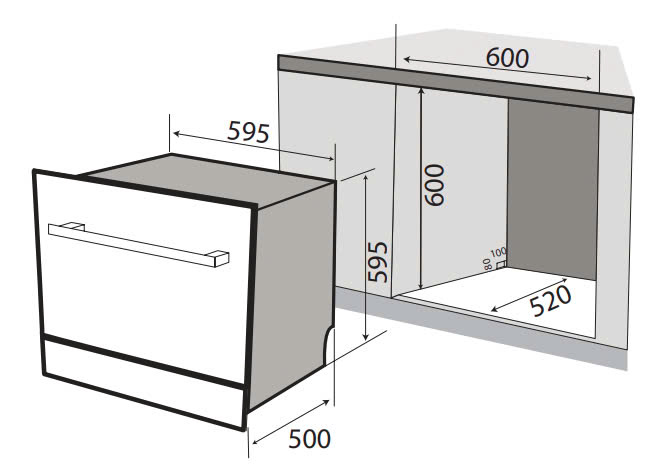 Máy Rửa Chén KAFF KF-BIV810S