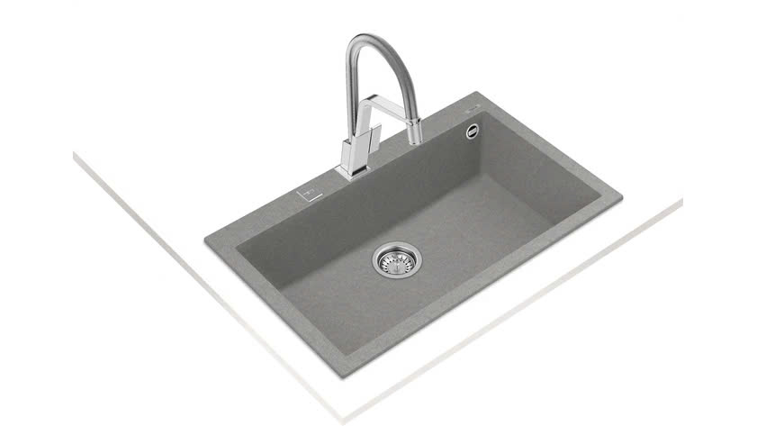 Chậu đá nhân tạo TEKA 72.40 TG V.AUTO GRIS PIEDRA