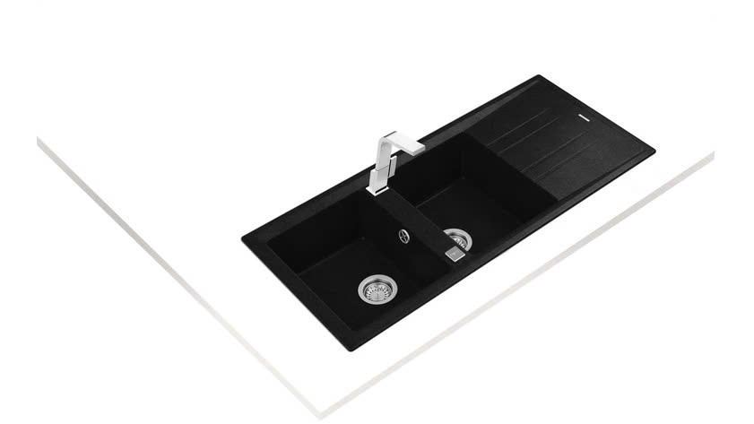 Chậu đá nhân tạo TEKA STONE 80 B-TG 2B 1D BLACK