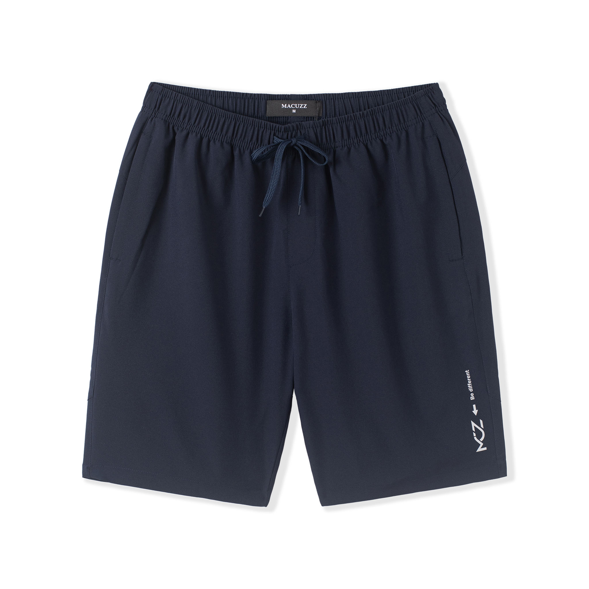 Quần Short Nam Vải Gió Thể Thao Macuzz Màu Đen Xám Chì Navy Siêu nhẹ, Siêu bền màu MQS001-112201