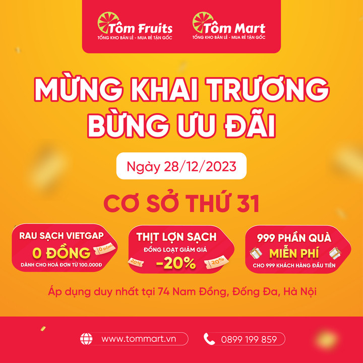 Tưng bừng khai trương cơ sở Tôm Mart thứ 31