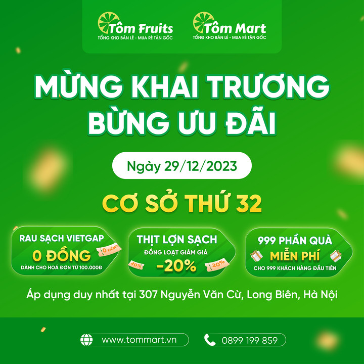 Tưng bừng khai trương cơ sở Tôm Mart thứ 32