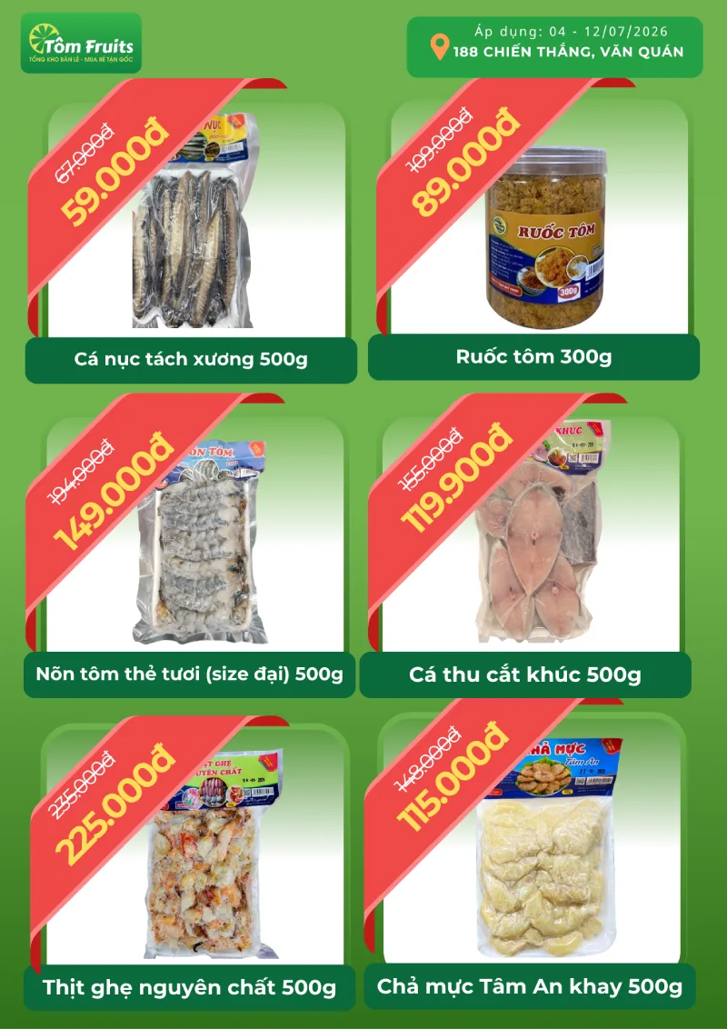 chương trình khai trương Tôm Fruit Chiến Thắng