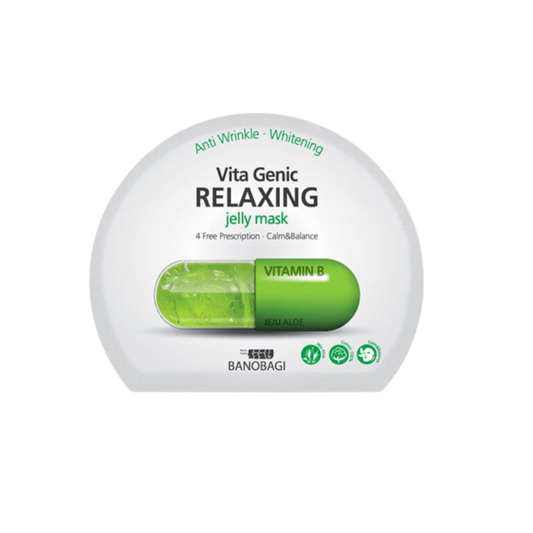 Mặt nạ Banobagi Vita Genic Jelly Mask Relaxing - Vitamin E (xanh lá) hộp 10M (hộp) | Tổng Kho Tôm Fruits