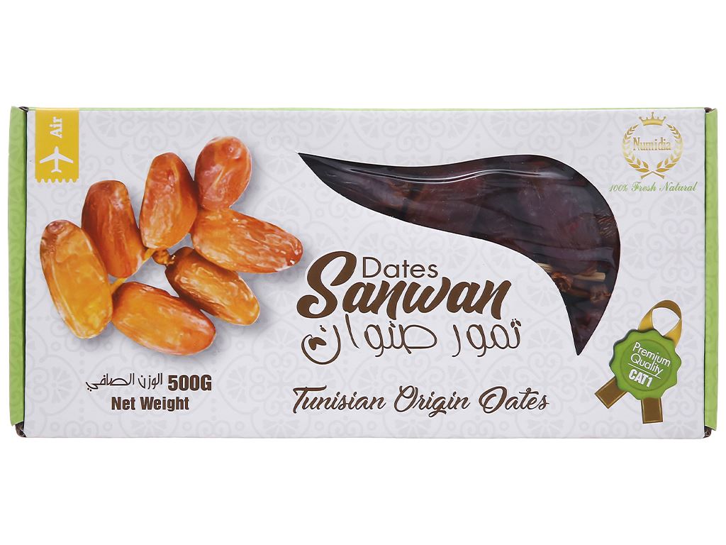 Chà Là Sấy Nguyên Cành Sanwan Loại 1 - 500gram - OLEAF Trái Cây Sấy