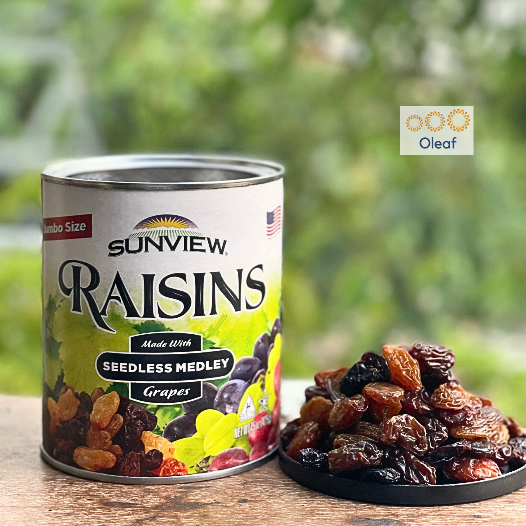 Nho Khô Thập Cẩm Sunview Mỹ 425g Jumbo Size Chính Hãng Nguyên Lon Nhập Khẩu Chính Ngạch Mỹ- Oleaf