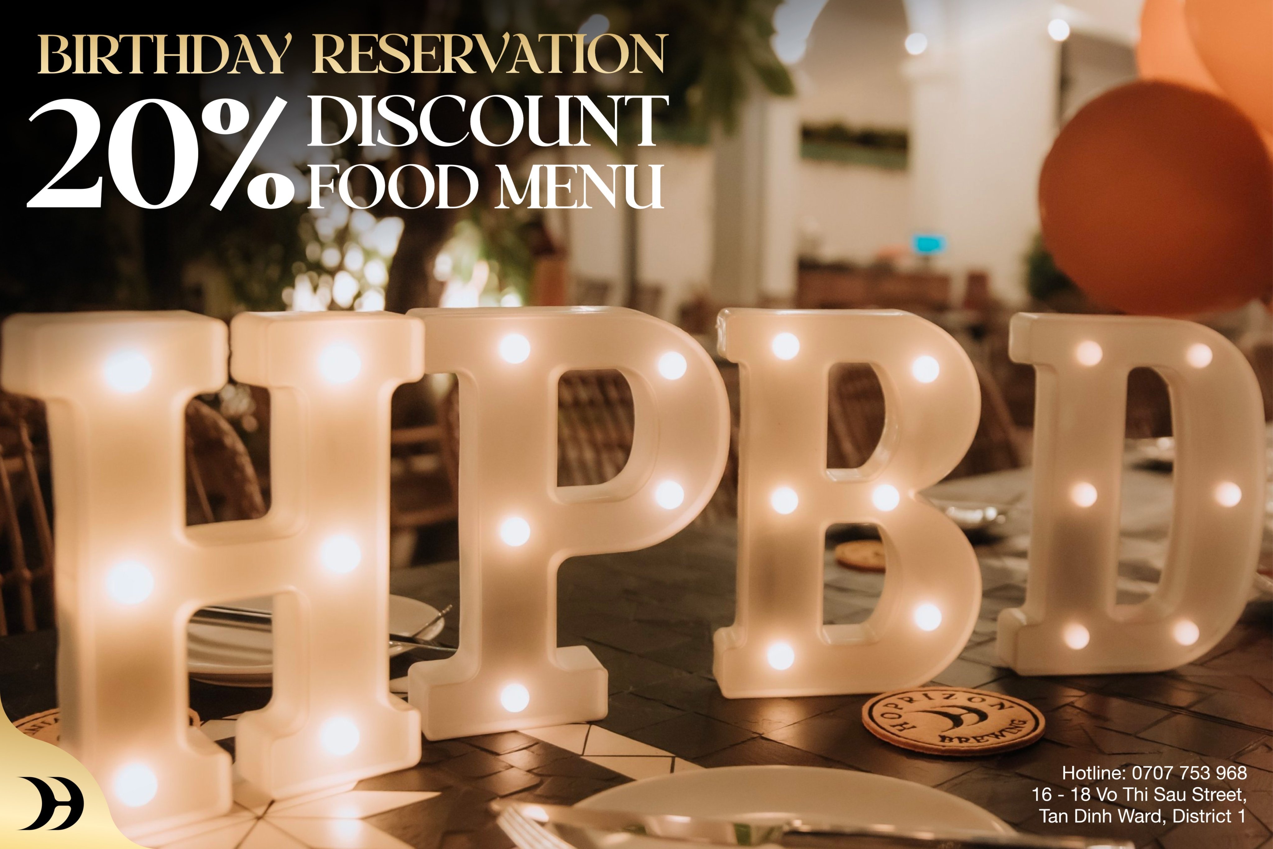 BIRTHDAY PARTY RESERVATION - ENJOY HOPRIZON CRAFT BEER