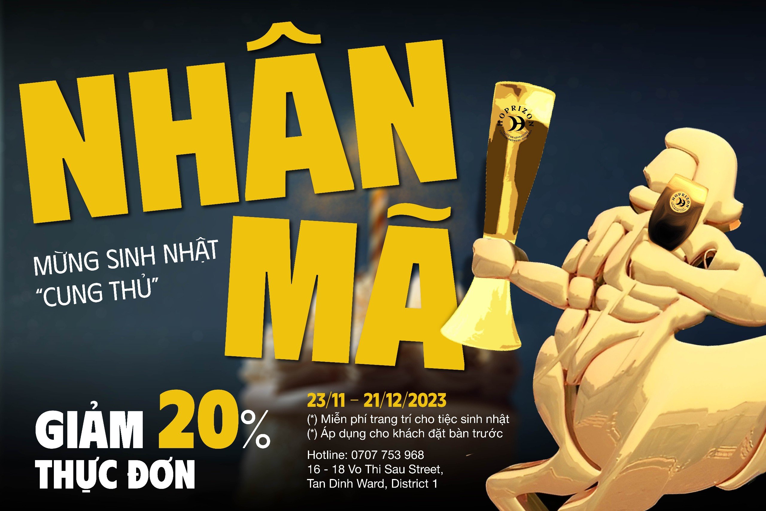 MỪNG SINH NHẬT CHIẾN THẦN HAM CHƠI - NHÂN MÃ (23/11 - 21/12)