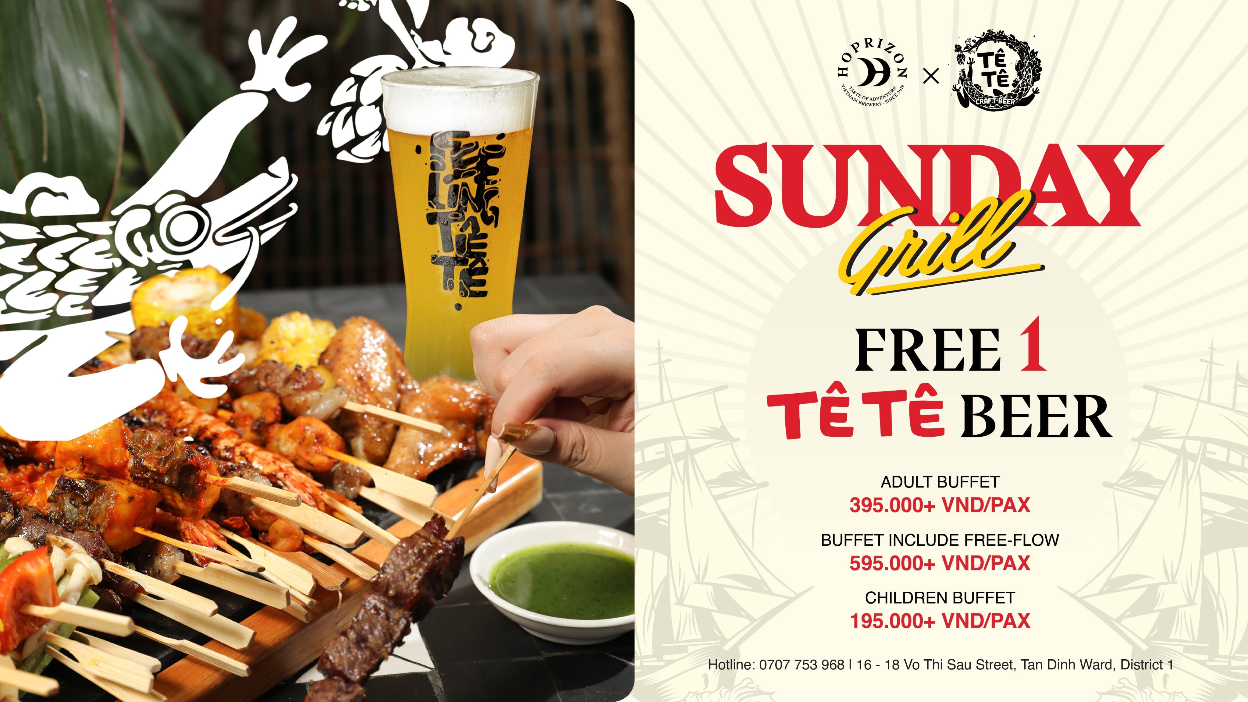 SUNDAY GRILL - ĂN BUFFET THẢ GA KHÔNG LO VỀ GIÁ