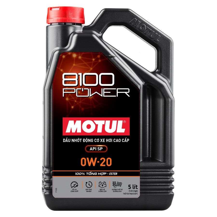 Dầu nhờn Motul 8100 Power 0W20 4X5L VN