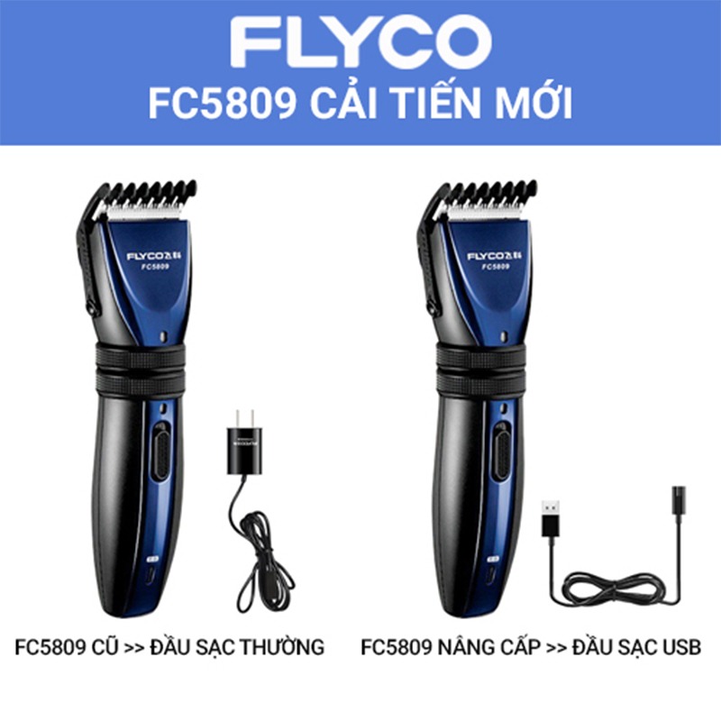 Tông đơ cắt tóc pin sạc Flyco FC5809