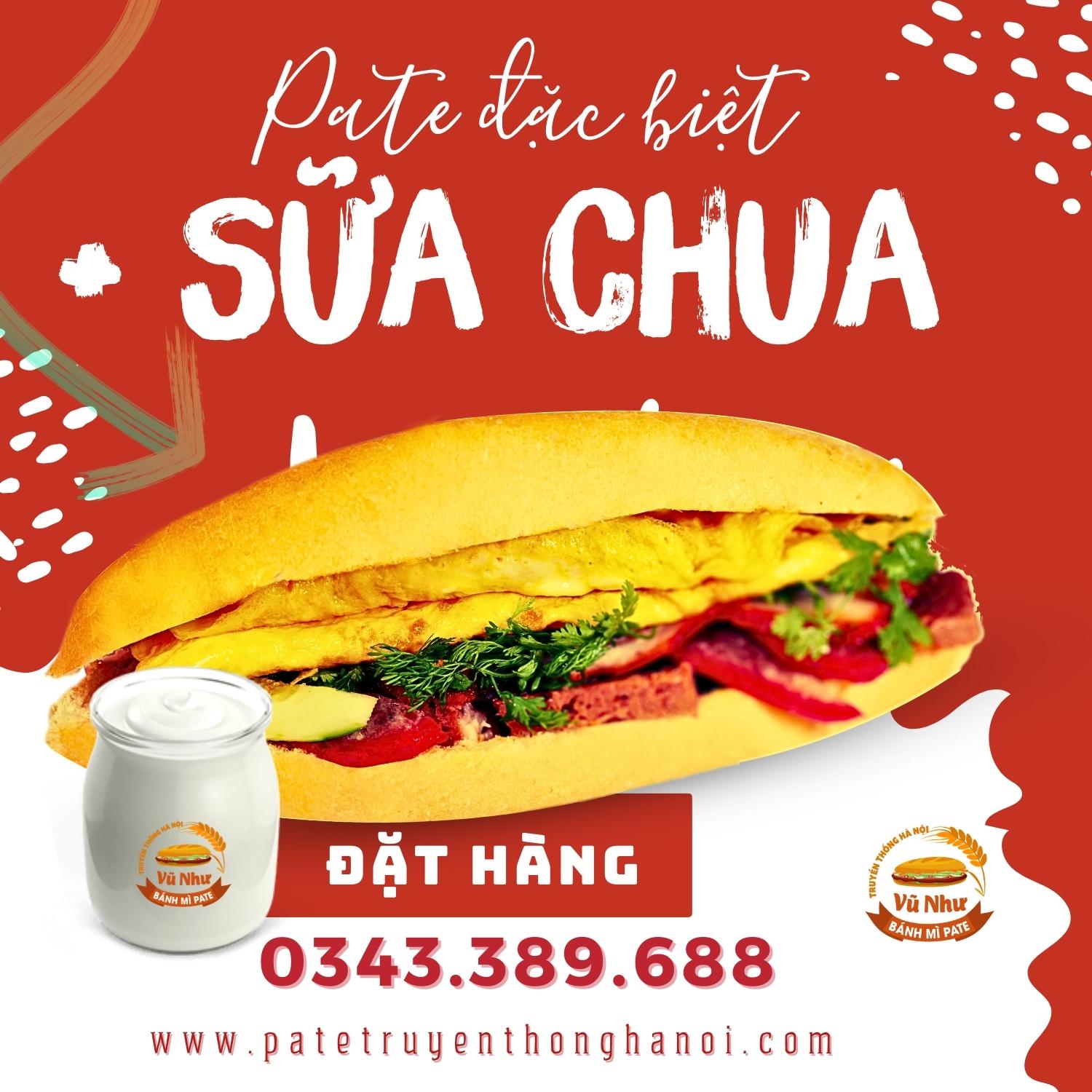 Pate đặc biệt kèm sữa chua