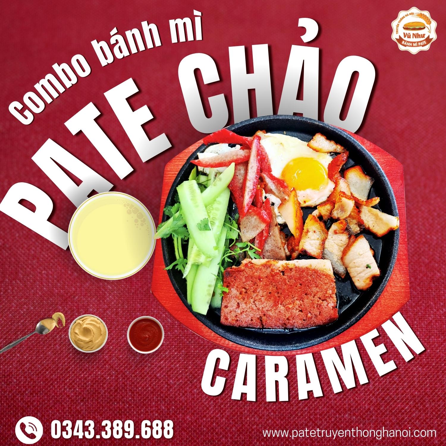 Pate chảo kèm caramen