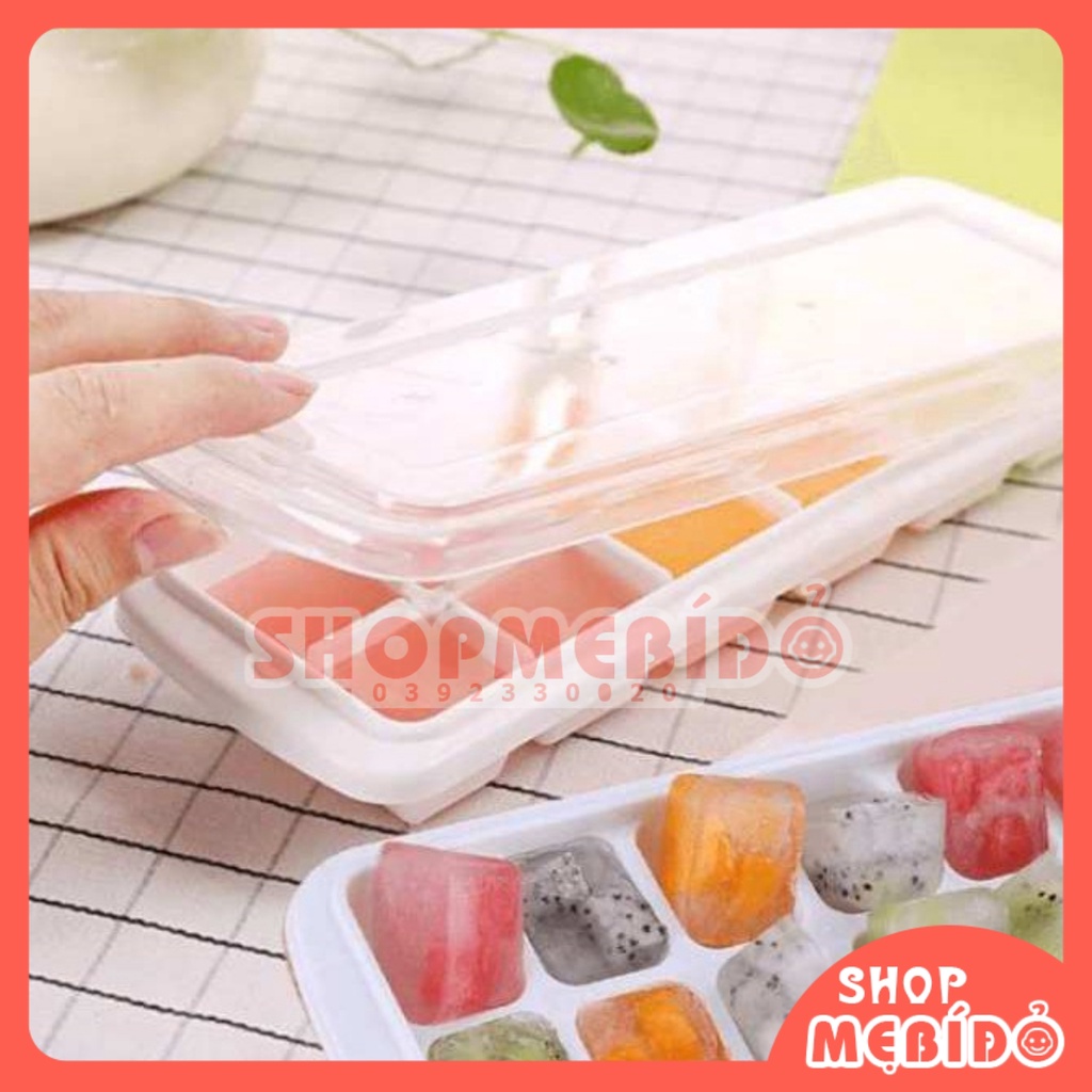 Khay Đá ICE TRAY Nhật Bản 12 ô có nắp ATD05