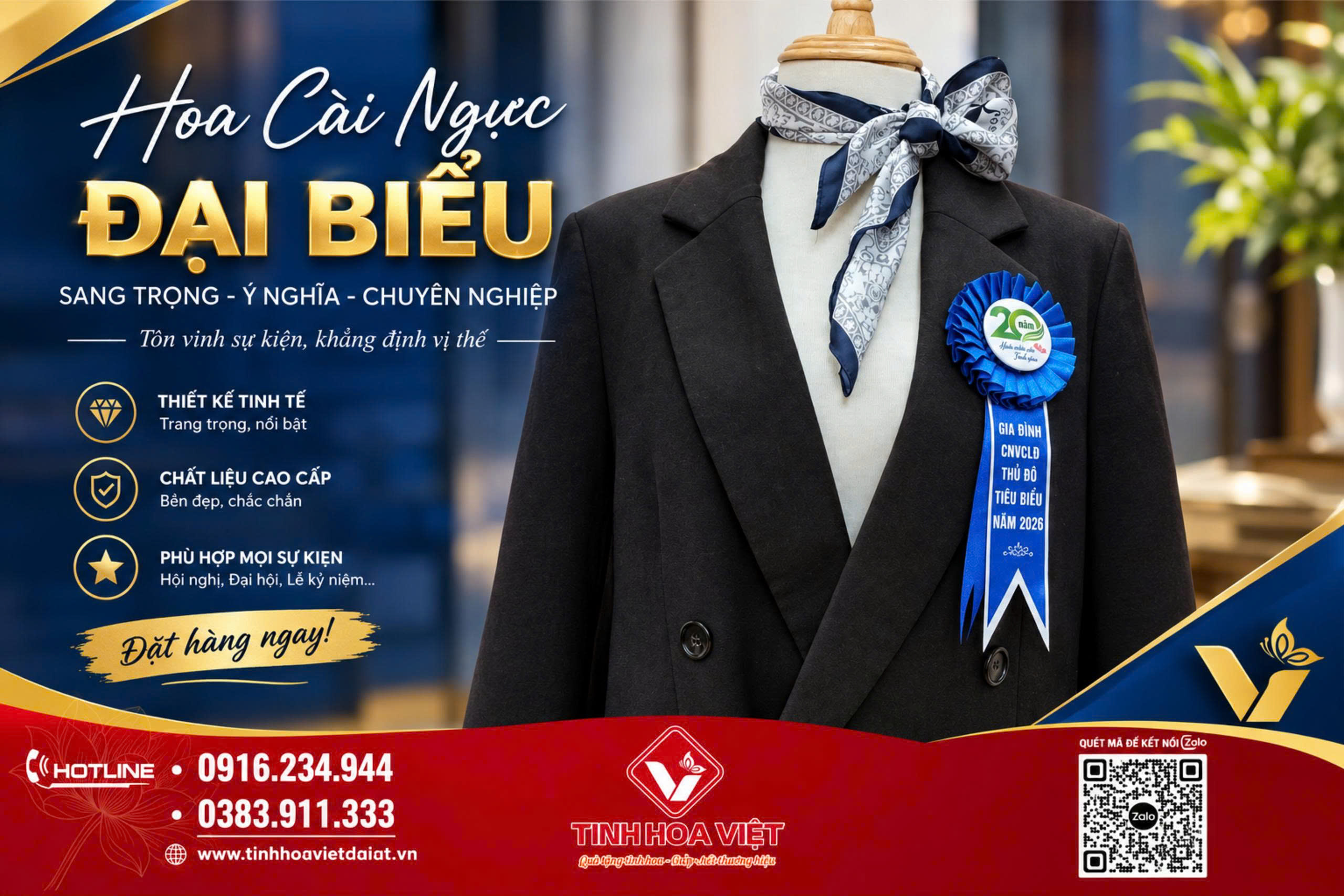 Cung Cấp Hoa Cài Ngực Hội Nghị Tại Lâm Đồng