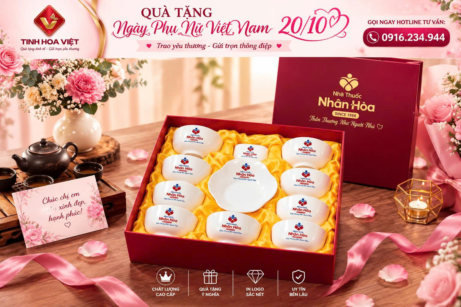 Quà Tặng 20/10 Cho Nhân Viên Nữ Tại Đà Lạt | In Logo