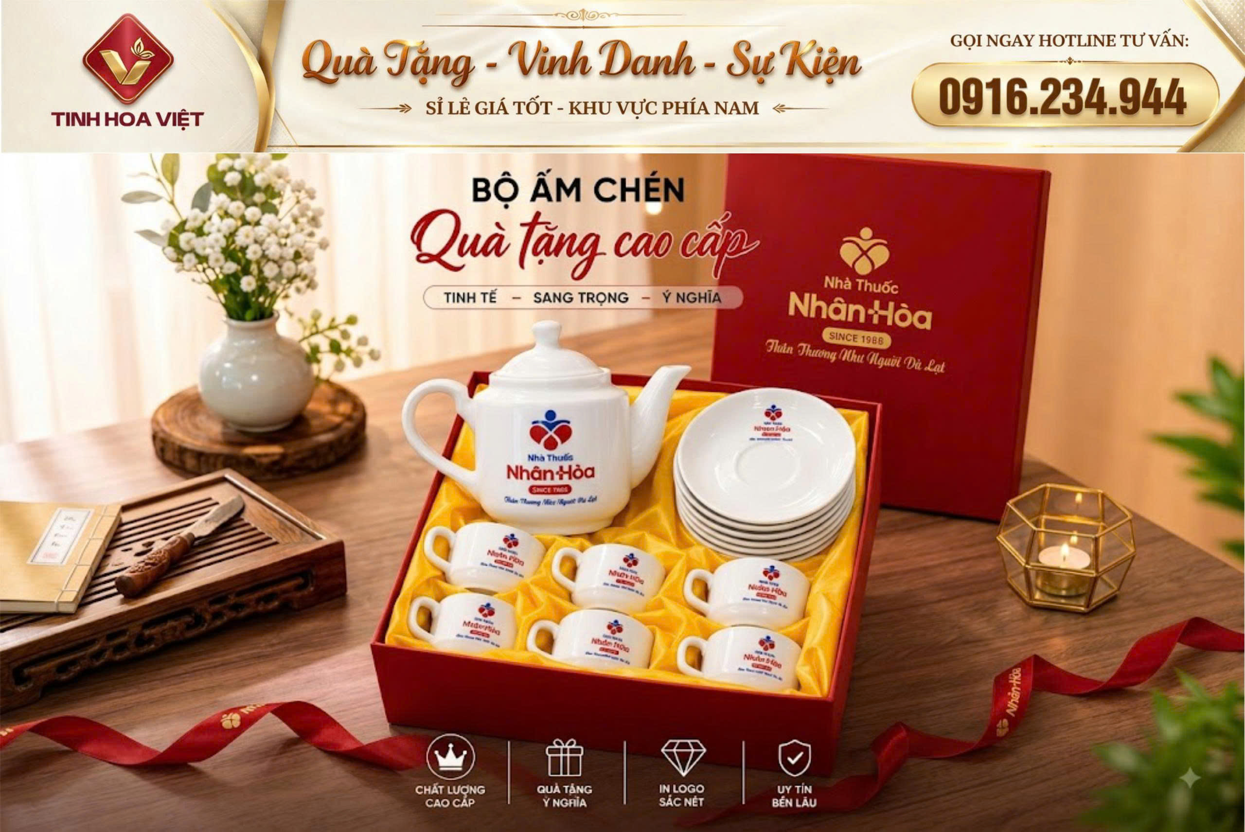 Quà Tặng Doanh Nghiệp Cao Cấp, In Logo Theo Yêu Cầu | Tinh Hoa Việt